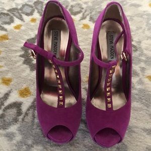 Steve Madden- fuchsia pink/purple heels-7.5